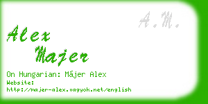 alex majer business card
