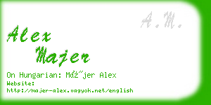 alex majer business card